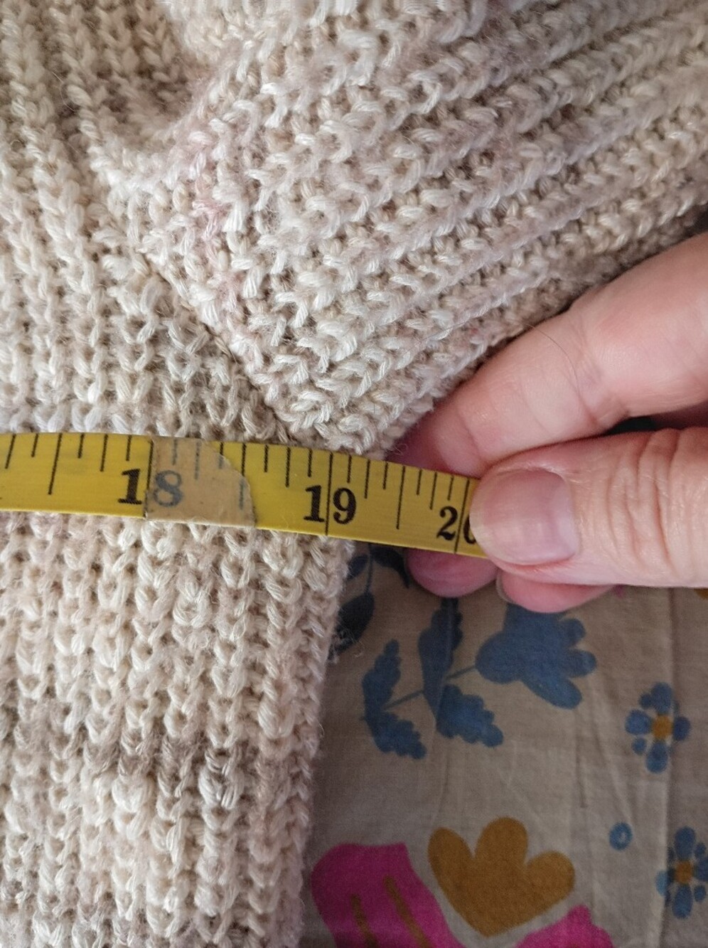 Jjill Pure Jill Women’s Open-Front Long Knit Cardigan Sweater - Cream And Mauve - Picture 4 of 5